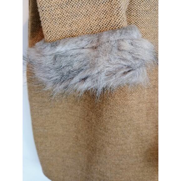 Penny Lane Women Cardigan Fur Collar Y2K 70s Hippie Retro Vintage Style Coat - Picture 7 of 10